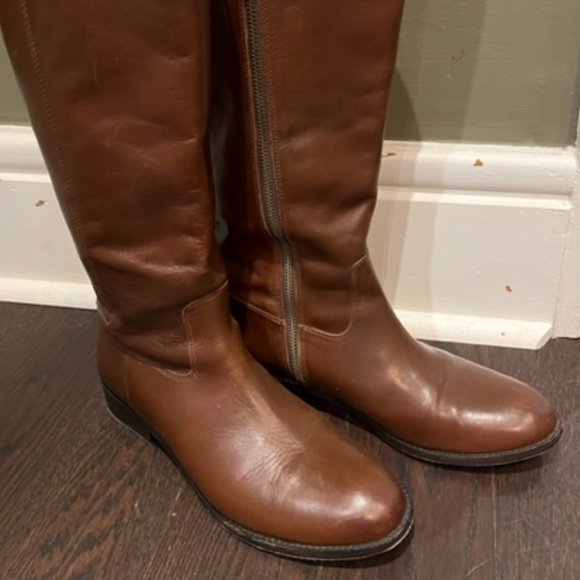 JOHNSTON & MURPHY TALL LEATHER BOOTS SIZE 9 - Picture 4 of 8